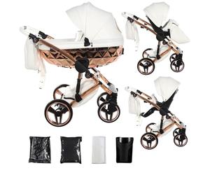 Junama Passeggino Diamond Hand Craft 2in1 3in1 4in1 (09 - bianco e rame, 2in1)