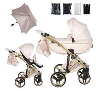 Junama Passeggino TRIO Candy Premium 01 Rosa e Oro - 2in1 3in1 4in1 + ombrellino (2 in 1)