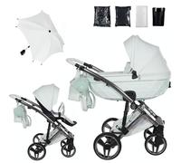 Junama Passeggino TRIO Candy Premium 04 Menta e Argento - 2in1 3in1 4in1 + ombrellino (2 in 1)