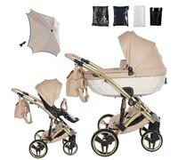 Junama Passeggino TRIO Candy Premium 05 Beige e Oro - 2in1 3in1 4in1 + ombrellino (2 in 1)