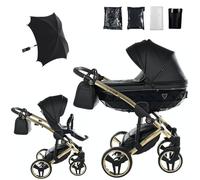 Junama Passeggino TRIO Diamond Fluo 04 Nero e Oro - 2in1 3in1 4in1 + ombrellino (2 in 1)