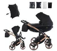 Junama Passeggino TRIO Diamond S 03 Nero e Rame - 2in1 3in1 4in1 + ombrellino (2 in 1)