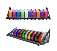 Junarsoez Rack di archiviazione per filamenti 3D, confezione da 2 rack per stampante 3D, supporto per bobine per filamenti resistenti, portaoggetti da parete per studio di stampa 3D e officina