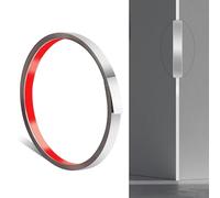 JUNART 300cm×1cm in Acciaio Inox Parete Modanatura Ttrim, Peel and Stick, Flessibile Autoadesivo Metallo Trim per Caminetti, Cornici per Specchi, Pareti, Soffitti, Piastrelle(Argento)