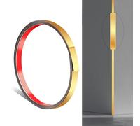 JUNART 300cm×1cm in Acciaio Inox Parete Modanatura Ttrim, Peel and Stick, Flessibile Autoadesivo Metallo Trim per Caminetti, Cornici per Specchi, Pareti, Soffitti, Piastrelle(Oro)