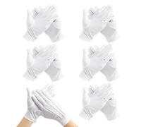 JUNART Guanti da cerimonia bianchi con fibbie per smoking, guardia d'onore, parata, ispezione gioielli, occasioni formali, Bianco, 3Pcs