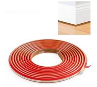 JUNART Rivestimento per Battiscopa in TPE, Modanatura Flessibile per Calafataggio, Rivestimento per Bordi Autoadesivo, Adatto per Pareti, Soffitti, Pavimenti (12×9mm, 300cm, Marrone)