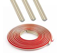 JUNART Rivestimento per Battiscopa in TPE, Modanatura Flessibile per Calafataggio, Rivestimento per Bordi Autoadesivo, Adatto per Pareti, Soffitti, Pavimenti (12×9mm, 300cm, Oro Champagne)