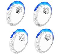 Junbyuhu Repellente per parassiti a ultrasuoni, confezione da 4 pezzi, elettronico per interni, per topi, anti-ratti, ragni, roditori, mosche, zanzare, innocuo per animali domestici e umani