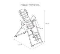JUNCHENG1008 Tavolo di inversione Tavolo da inversione Multifunzionale, Attrezzatura for Il Fitness Domestico, barella for trazione invertita Sportiva Decompressione spinale(Blue)