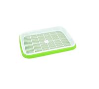 JUNCHENGBAO 1 set Vassoio for germogli Idroponica Vasi da vivaio Vassoio a doppio strato fuori suolo Piante che germogliano Vassoio con coperchio Kit Germinazione domestica(Color:A Common)