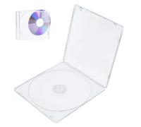 JUNCHUANG Custodie per CDs Standard Custodie per CDs in plastica Trasparente Custodie quadrate Sottili per CDs, custodie per Dvd Trasparenti per Ufficio, Scuola e Sale audiovisive