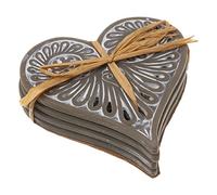 Junction Eighteen Wooden Frame - Cabana Heart Coasters by Junction 18