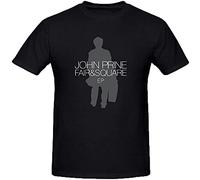 JUNDAO John Prine Fair Square EP Custom Mens T Shirts Design Round Neck Size XXL