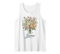 June Birth Flower Rose & Honeysuckle Floral Birthday Canotta