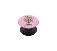 June Birth Flower Rose & Honeysuckle Floral Birthday PopSockets PopGrip Adesivo