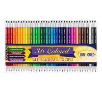 June Gold Druckbleistifte, 2,0 mm, 36 verschiedene Farben, kr ftige Dicke, 36 einzigartige Farben, eingebauter Anspitzer