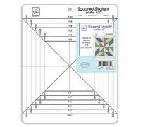 June Tailor Quadrato Dritto sul Righello 1/2, Tessuto, Inchiostro Trasparente/Nero, Ciascuno