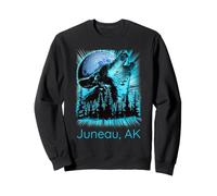 Juneau Alaska Howling Wolf Moon Forest Nature Lover Felpa