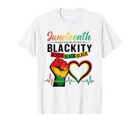 Juneenth Blackity Black Heartbeat Black History 1865 Maglietta