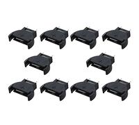 JUNELIONY 10 pz nero plastica CR2032 Cell Button Lithium Battery Sockets Holder