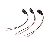 JUNELIONY 3 Pz Shell 9V 9 Volt Battery in pelle I Tipo Faux connettore clip