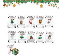 Junerain 20 sacchetti natalizi da abbraccio con biglietti d'amore, mini ciondoli in resina per supporto emotivo per colleghi, dipendenti e amici, regali di apprezzamento