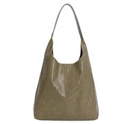Junerain Borsa Hobo PU SCOUGA SCOUCA SCHEGGIO PER LA BAGNO PER LA DONNE LAVORO DI VERSIONE DI ENTRAMBI (VERDE)