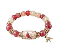 Junerain Bracciale di Benessere e Speranza Edizione Limitata 2026 con Charm Uccellino, Gioiello Primavera per Forza, Speranza e Gioia, Regali di Bijoux per Donne, Mamme, Sorelle e Amiche