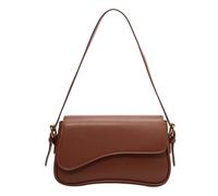Junerain PU in pelle top maniglia borsa fibbia for spalla for spalla donna satchel bot bot sacchetta di ascella casual borsa for acquirente (marrone)