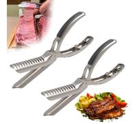 Junerain Set di strumenti rimossi a membrana a costine in acciaio inossidabile, lo strumento di preparazione delle costole for alto for gli appassionati di grill, strumenti a distanza di membrana semp