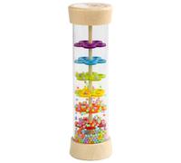 Junerain Tubo di plastica in Legno con Sfere di Metallo Strumento Musicale uditivo sensoriale Effetto sonoro della Pioggia immersiva Bastone della Pioggia colorato Giocattoli educativi per l