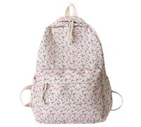 Junerain Zaino college femminile floreale con capacità capiente, doppie cinghie regolabili, ideale per la scuola e viaggi (floreale)