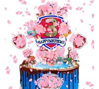 JUNERUN Decorazioni Torta Compleanno Paw Dog 3 Anno per Ragazzi e Ragazze, Topper Torta Paw Dog, Happy Birthday Cake Topper per Festa Bambini (3)