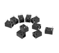 JUNESUN 10pcs DC-003 3.5x1.3mm Presa Jack di Alimentazione CC Connettore a 3 Pin per Montaggio a Pannello