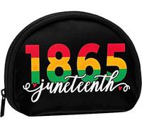 Juneteenth 1865 Celebrate African American Freedom Day Portamonete Portamonete Donna e ragazza Cute Fashion Bag Change Pouch Portachiavi Borsa da donna regalo