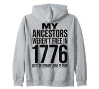 Juneteenth 1865 Freedom Ancestors Celebration Felpa con Cappuccio