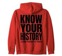 Juneteenth 1865 Know Your History Freedom Day Felpa con Cappuccio
