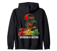 Juneteenth 1865 Remembering My Ancestors Black Women Felpa con Cappuccio