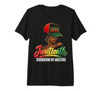Juneteenth 1865 Remembering My Ancestors Black Women Maglietta Premium