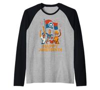 Juneteenth 1865 Retro 8-Bit Videogioco Black History African Maglia con Maniche Raglan