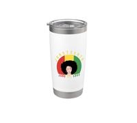 Juneteenth Africa Colori Afro Ragazza Afro Donna Americana Bicchiere termico in acciaio inox doppia parete