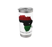 Juneteenth Africa Map Freedom Celebration Bicchiere termico in acciaio inox doppia parete