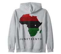 Juneteenth Africa Map Freedom Celebration Felpa con Cappuccio
