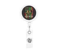 Juneteenth African American Black Liberation Free-Ish Since 1865 Celebration Freedom Porta badge retrattile Reel Clip Porta carte d'identità per infermiere Studente Impiegato