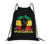 Juneteenth African American Freedom Black History June 19 Donna Uomo Gym Sack Resistente Sacchetto Sportivo Grande Zainetto Per Scarpe Ginnastica Escursionismo