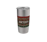 Juneteenth African Pattern Freedom Day Celebration Bicchiere termico in acciaio inox doppia parete