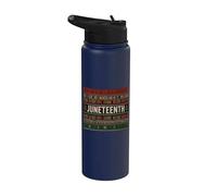 Juneteenth African Pattern Freedom Day Celebration Stainless Steel Insulated Water Bottle