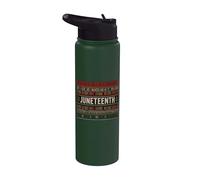 Juneteenth African Pattern Freedom Day Celebration Stainless Steel Insulated Water Bottle