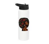Juneteenth Afro Woman Emancipation Day Art Stainless Steel Insulated Water Bottle